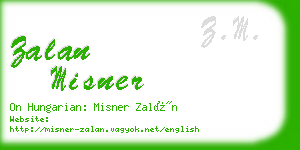 zalan misner business card